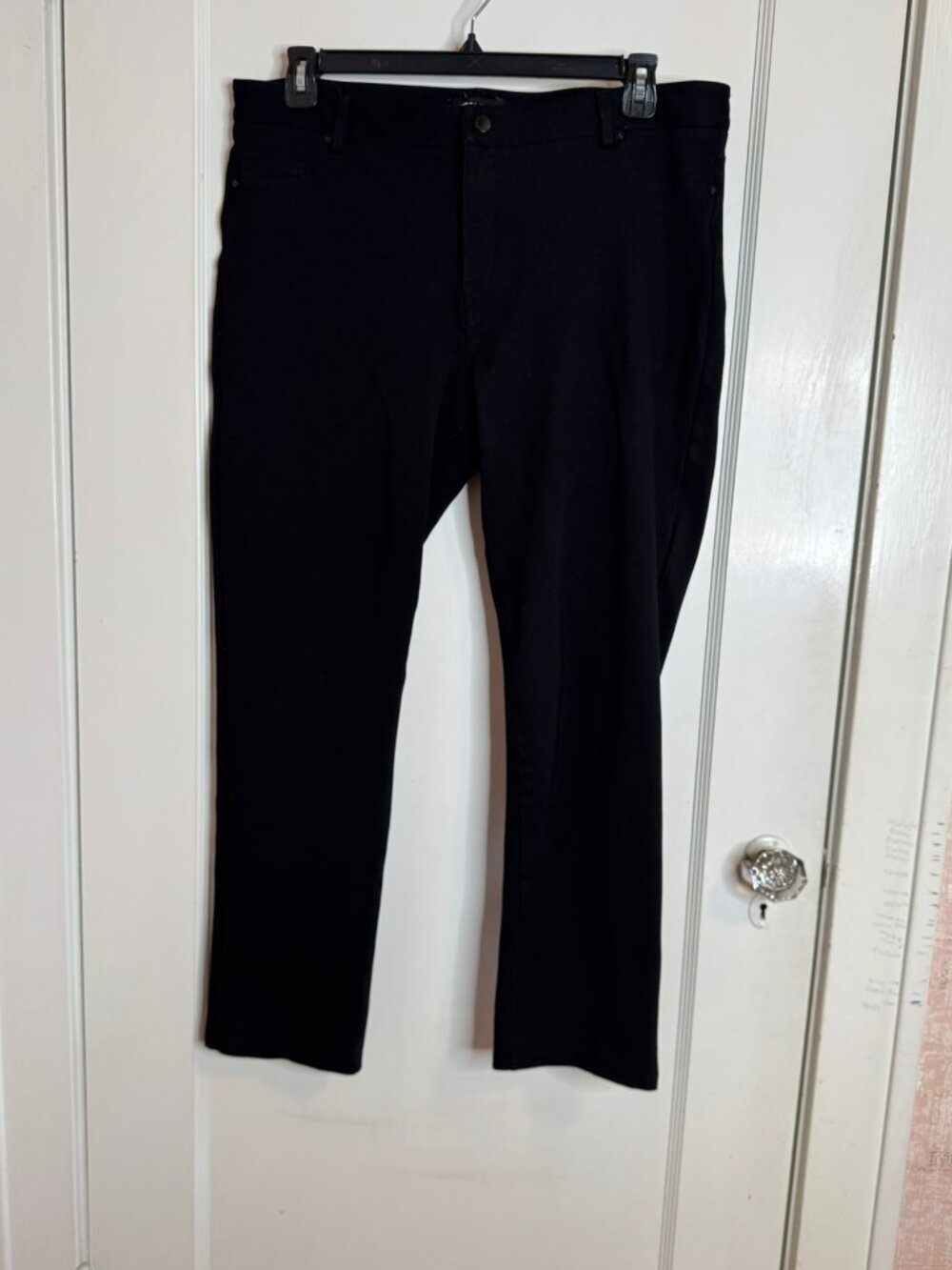 DKNY Jeans Black Stretch Classic Straight Leg Pants sz XL